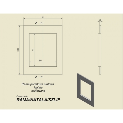 Каминный портал Kratki Szlif для топок Natala_1 Каминный портал Kratki Szlif для топок Natala_1