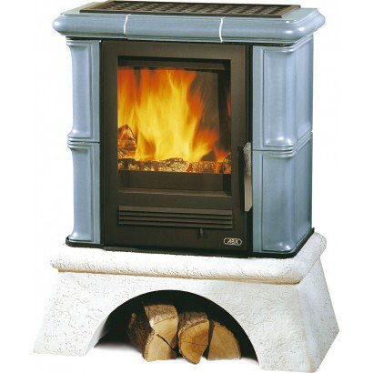 Кафельная печь Bavaria K - вставка комбо, прямой цоколь синяя_0 Кафельная печь Bavaria K - вставка комбо, прямой цоколь синяя_0