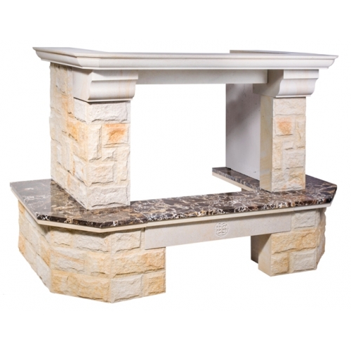 Каминная облицовка MadeIra Aster Emperador Gold_2 Каминная облицовка MadeIra Aster Emperador Gold_2