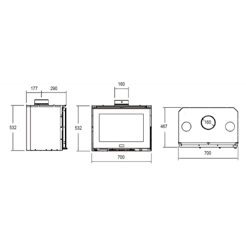 Каминная топка Moretti Camini Inserto 700_2 Каминная топка Moretti Camini Inserto 700_2