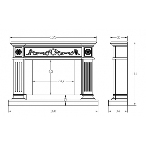 Портал для камина Carmona CM-56_1 Портал для камина Carmona CM-56_1