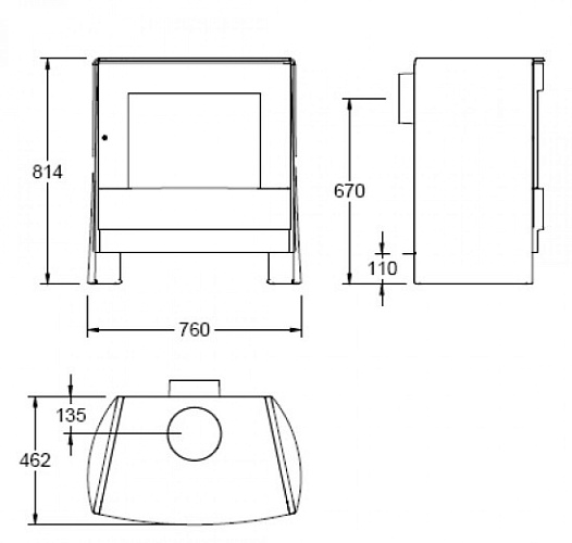 Чугунная печь C43, эмаль, коричневый (Efel/Nestor Martin)_1 Чугунная печь C43, эмаль, коричневый (Efel/Nestor Martin)_1