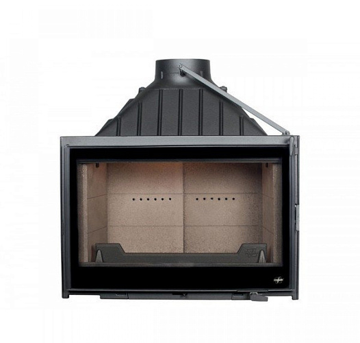 Топка Seguin prestige visio 8 plus с открытием двери в сторону, black line glass, с серыми кирпичами и двойной подачей воздуха_5 Топка Seguin prestige visio 8 plus с открытием двери в сторону, black line glass, с серыми кирпичами и двойной подачей воздуха_5