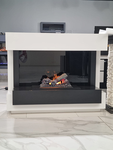 Биокамин Dimplex Cube очаг Cassette 400 LNH-INT (с дровами) белый с черным (выставочный образец)_1 Биокамин Dimplex Cube очаг Cassette 400 LNH-INT (с дровами) белый с черным (выставочный образец)_1